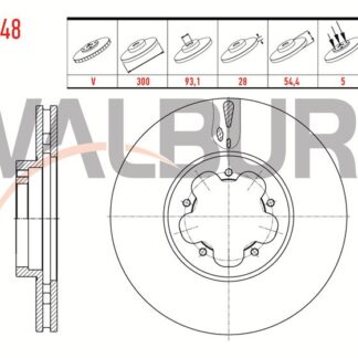 FREN DİSKÖN TRANSIT V184 06> TRANSIT V347 06> 5 BİJON HAVALI