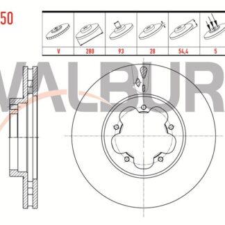 FREN DİSKÖN TRANSIT V184 06> TRANSIT V347 06> 5 BİJON HAVALI