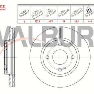 FREN DİSKÖN FIESTA VI 08> 4 BİJON HAVALI 258MM