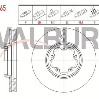 FREN DİSKÖN TOURNEO CUSTOM 12> TRANSIT 13> 288MM