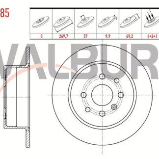 FREN DİSKARKA VECTRA B 95> 4 BİJON 270MM