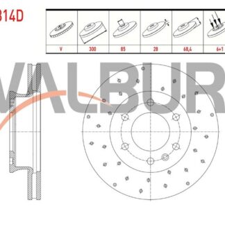 FREN DISKI ON HAVALI PERFORMANS DELIKLI 6 BJN 300×28X85X68,4 VW CRAFTER 2006-2018 / MERCEDES SPRINTER 2006-2018 / MERCEDES SPRINTER CIFT TEKER 2018-