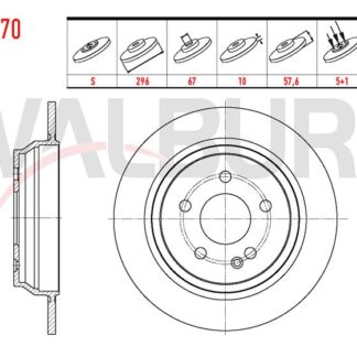 FREN DISKI ARKA DUZ 5 BJN 296×10×67×57,60 MERCEDES VITO 111 CDI -110 CDI -115 CDI – 109 CDI – 113 CDI -116 CDI – 2.0 CDI – 2.2 CDI 2003-2014