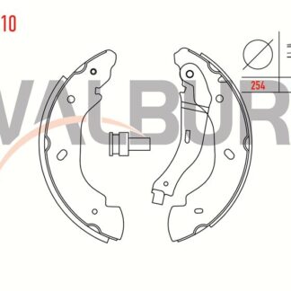 KAMPANA BALATA TRANSIT V184 ÖNDEN ÇEKİŞLİ 254X52