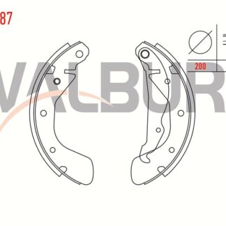KAMPANA BALATA ASTRA F 91>98 VECTRA A 93>95 CORSA C 00> / LACETTI 05> 200X46
