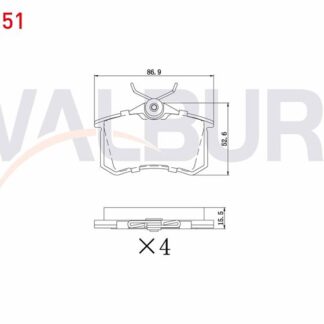 FREN BALATASIARKA MEGANE SCENIC / P405 P605 / C2 1.4 / GOLF POLO III JETTA II PASSAT B3 B4 SCIROCCO VENTO CORRADO / A4 00> A6 / CORDOBA TOLEDO I EXEO IBIZA II