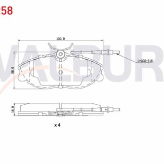 FREN BALATASIÖN FİŞLİ P406 95> P607 00> / XSARA 97> 2.0 16V