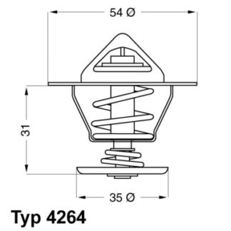 TERMOSTAT GOLF4-BORA-PASSAT-CADDY-T4-POLO CLASSIC ABL-AGR-AFN-ALH-AVF-BJB-BKC 1,9 TDI 95- 87°C