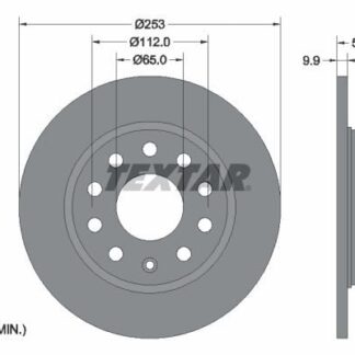 Volkswagen Yedek Parça Scirocco Fren Diski Arka Textar 92120903-1K0615601K