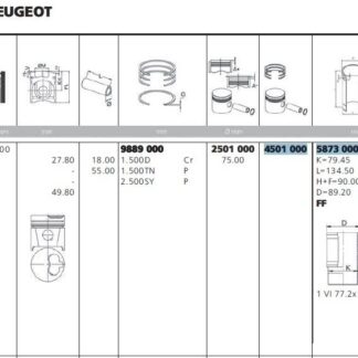 MOTOR GOMLEK (75,00) / (STD) P106 P206 SAXO AX P205 BX TU3JP (1,4 8V) P206 P307 P207 P1007 C2 C3 C3 II C4 ET3J4 (1,4 16V) UZUN BOY:135MM