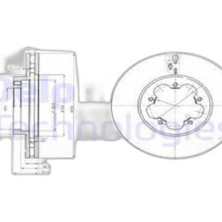DEL BG4007 TRANSIT V347 BM FREN DİSKİ ÖN ME6C1J 1125 BB /1503290/1547061/(TAKIM FIYATIDIR) ÖNDEN ÇEKER