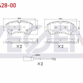 FREN BALATA ARKA FISLI FORD TRANSIT CUSTOM (V362) 2.2 TDCI 2012-