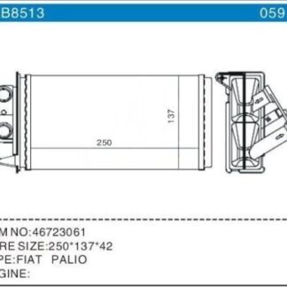 KALORİFER RADYATÖRÜ PALIO 02> SIENA 02> ALBEA 02> STRADA 05> 1.3 JTD