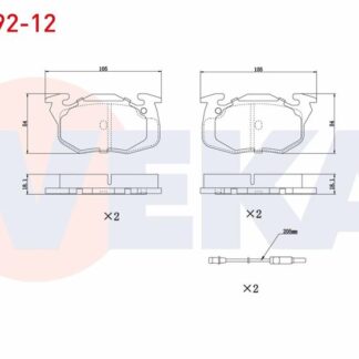 FREN BALATA ON FISLI RENAULT R9 (L42) 1.4 1985-2000/ R11 (B/C37) 1.4 1983-1995/ R11 (B/C37) 1.7 1983-1995/ CLIO I 1.4 1990-1998/ R19 1.4 1988-2001/ EXPRESS (F40,G40) 1.9 D 1985-1998