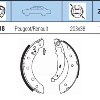 KAMPANA BALATA CLIO SYMBOL II 08> CLIO II 98> LAGUNA I 94> / LOGAN I 04> / P106 II 96> P206 98> P206 + TE3 09> P306 93> / SAXO 96>