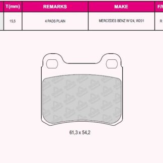 FREN BALATASI ARKA 190 W201 88>93 W202 94>00 C124 87>93 W124 93>95 C124 93>97