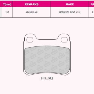 FREN BALATASI ARKA 190 W201 89>93 W202 95>00 W210 96>02 W124 88>93 R170 96>00