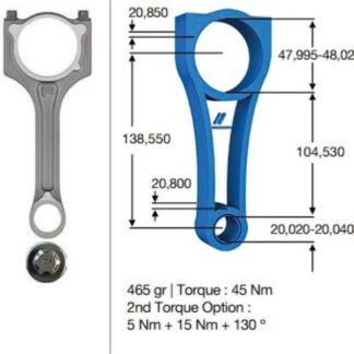 PISTON KOLU P3008 P2008 PARTNER TEPE 207 P308 P508 P208 P5008 C3 PICASSO C4 C4 PICASSO DS3 C5 III BERLINGO III EP6 EP6C (1.6 16V) MINI COOPER N13 N16B16 W10B16A