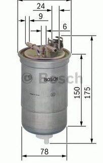 YAKIT FILTRESI (MAZOT) CADDY GOLF JETTA PASSAT POLO TRANSPORTER LT35 VENTO CORDOBA IBIZA TOLEDO