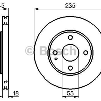 ON FREN DISK AYNASI HAVALI MAZDA 323 89-96 MAZDA 121 1.1 / 1.3 16V / 1.5I 16V 91-96 (235MM)