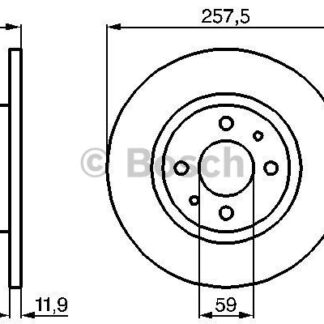 ON FREN AYNASI (DISKI) BRAVA BRAVO I MAREA PUNTO TEMPRA TIPO ALFA ROMEO 145 146 (257MM)