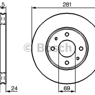 ON FREN AYNASI HAVALI CARISMA 00>06 VOLVO S40 00> 281×24