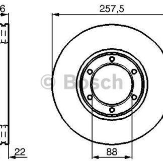 ON FREN DISK AYNASI ISUZU GEMINI 1.6 90>93 TFR TFS 2.2 91>99 TROOPER 4×4 91>96 D MAX (TFR / TFS) 2.5 02>12 257.5X6