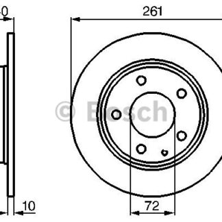 ARKA FREN AYNASI DUZ MAZDA 626 2.0 FS 92>97 MX 6 2.0 2.5 2 5 92>97 261×5 FORD PROBE II (ECP) 2.0 16V 93>98