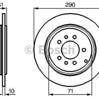 ARKA FREN AYNASI P607 2.0 2.0 HDI 2.2 HDI 2.7 HDI 3.0 V6 02 / 00>OLCU: (CAP:290 KALINLIK:10X5DL)
