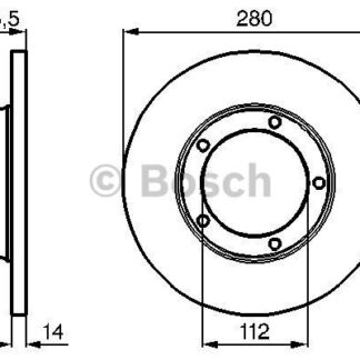 ON FREN DISK AYNASI J9 EM OLCU: (CAP: 280MM, KALINLIK:14MM, GENISLIK: 55,5MM)