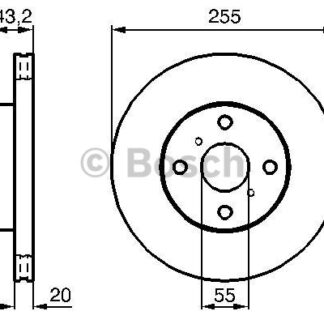 ON FREN DISK AYNASI (HAVALI) TOYOTA YARIS D4 D 06-11 (255X4)