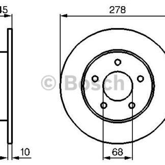 ARKA FREN DISK AYNASI DUZ PRIMERA P12 03-10 (278X5)