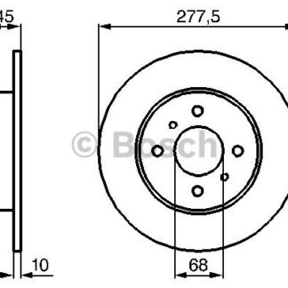 ARKA FREN DISK AYNASI DUZ NISSAN PRIMERA (P11) 1.6 2.0 96-02 (278X4)