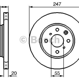 ON FREN DISK AYNASI P107 C1 1,0 1,4HDI TOYOTA AYGO (06 / 05 ) HAVA SOGUTMALI