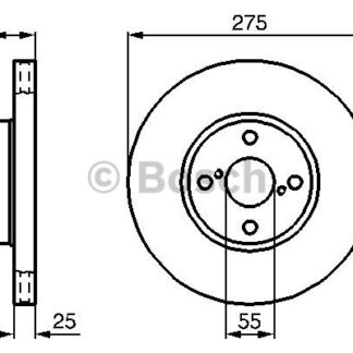 ON FREN DISKI (AYNASI) HAVALI TOYOTA COROLLA 1.4 D4D 2003-2007 (275X4)
