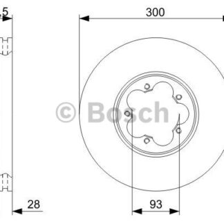ON FREN DISK AYNA TRANSIT V347 2.2TDCI / 2.4TDCI / 3.2TDCI 06 /> A.CEKER OLCU: (300 * 28)