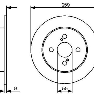 ARKA FREN DISK AYNASI DUZ YARIS II 06>11 260×4