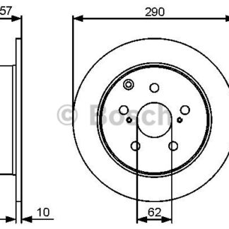 ARKA FREN DISK AYNASI HAVALI COROLLA 1.6 1.8 2.0 VERSO D 4D 04>09 290×5