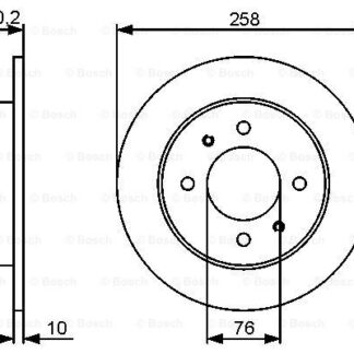 ARKA FREN DISK AYNASI HYUNDAI ELANTRA 1.6 1.8 2.0 00-06 LANTRA 90-95 258×4