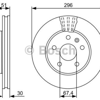 ON FREN DISKI HAVALI INSIGNIA 16 INCH JANT ICIN 296MM