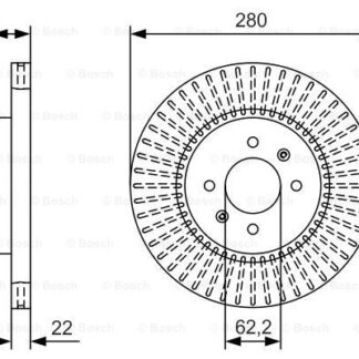 ON FREN DISK AYNASI HYUNDAI I20 2015> KIA RIO 11> 1.4 CRDI 280 MM 15JANT