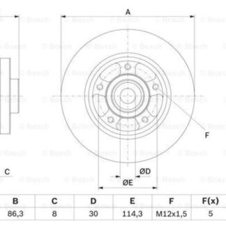 FREN DISKI ARKA MEGANE IV 16 > KAPLAMALI RULMANLI ABS SENSOR HALKALI YARICAPI 30MM