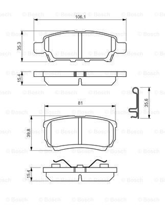 ARKA FREN BALATASI OUTLANDER 2.0 2.4 4×4 03-11 LANCER 03-11