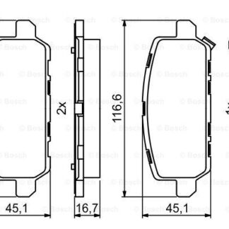 ARKA FREN BALATASI HONDA HR-V 1.5 1.6 I DTEC (RU1. RU8) 15-> HONDA CR-Z (ZF) 1.5 HIBRIT 12-> HONDA ACCORD IX (CR) 3.5 12->