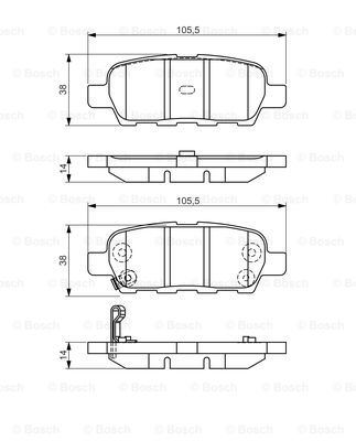 ARKA FREN BALATASI NISSAN QASHQAI J10 07-13 XTRAIL 07-13 PARTHFINDER 13-> KOLEOS 08-> JUKE 10->SUZUKI GRAND VITARA 08->