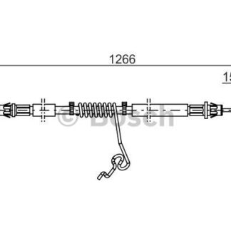 EL FREN TELI ARKA SAG TRANSIT V347 2,2TDCI / 2,4TDCI / 3,2TDCI 06 /> (ARKA TEK TEKER) / (DISKLI) UZUNLUK: 1266 / 1066