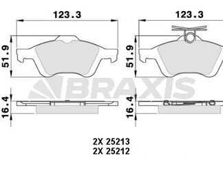 ARKA FREN BALATASI LAGUNA II III VECTRA C C MAX FOCUS II 04 /> FOCUS II C MAX (03 07) CONNECT 1,8TDCI 02 /> VOLVO S40 JAGUAR XF / XJ / XK MAZDA 3 MAZDA 5 P508 C5 III