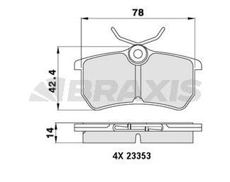 ARKA FREN BALATASI FOCUS 98>05 FIESTA VI 1,0 / 1,5TDCI / 1,6TI 12 />15