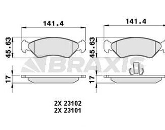 ON FREN BALATASI FIESTA 89> 02 FORD KA 96>08 MAZDA 121 III 96>03 FISSIZ