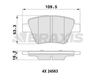 ARKA FREN BALATASI LEON CADDY OCTAVIA 1,4TSI / 1,6 / 1,8TSI / 1,9TDI / 2,0 09 / 04>